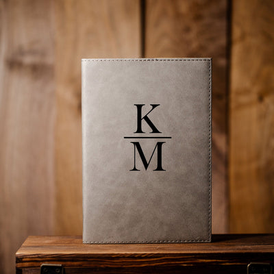 Personalized Grey Vegan Leather Journals -  - Completeful