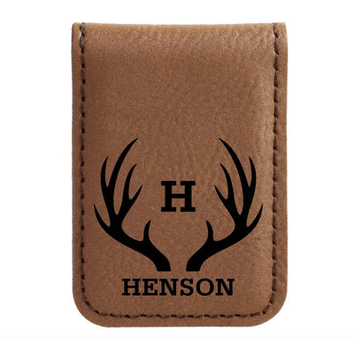 Personalized Leather Money Clip