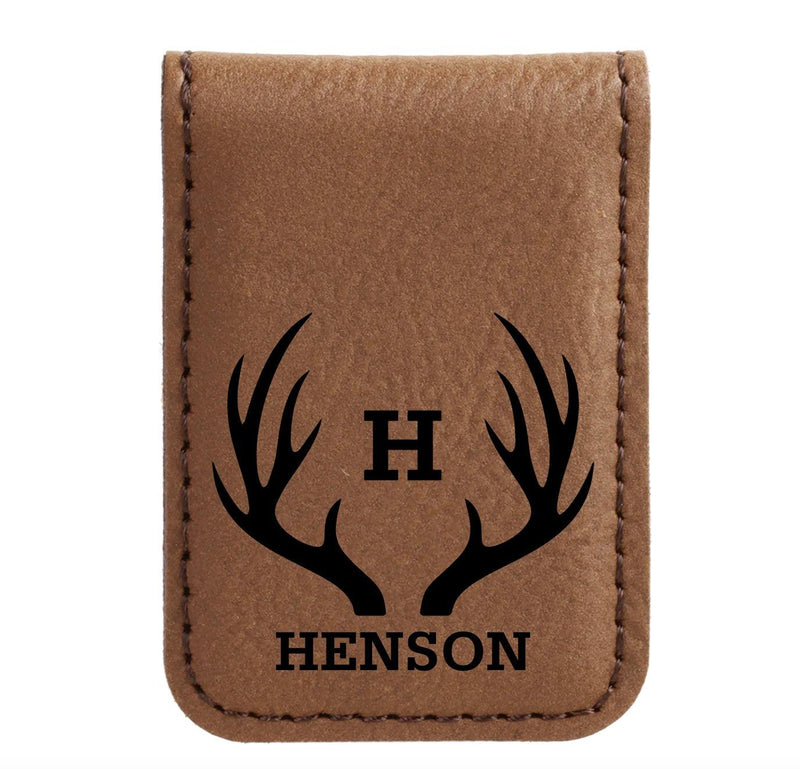 Personalized Leather Money Clip