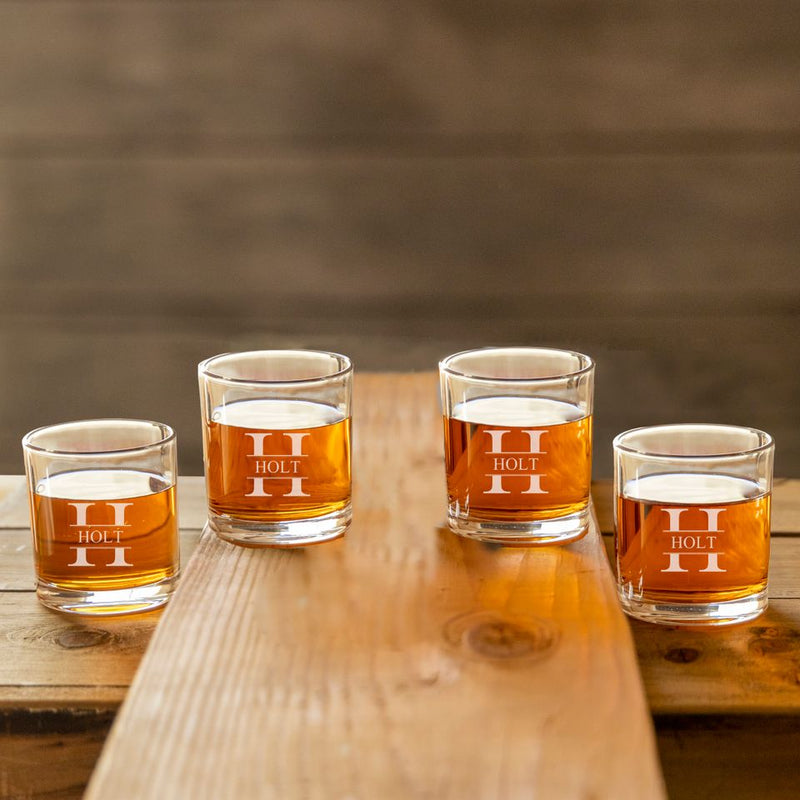 Personalized Lowball Whiskey Glass - One Glass Only