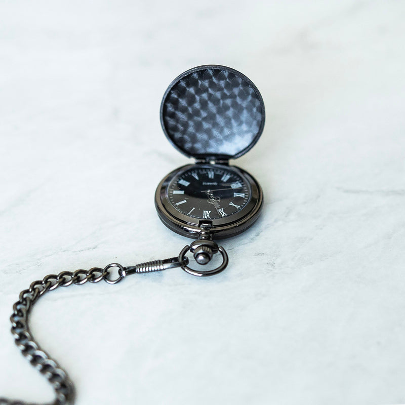 Personalized Black Pocket Watch -  - Completeful
