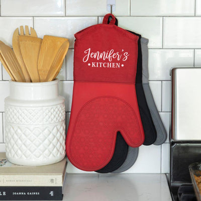 Personalized Silicone Oven Mitts -  - Wingpress Designs