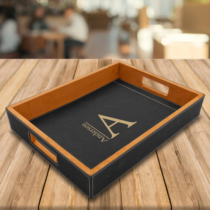 Personalized Serving Tray - Black