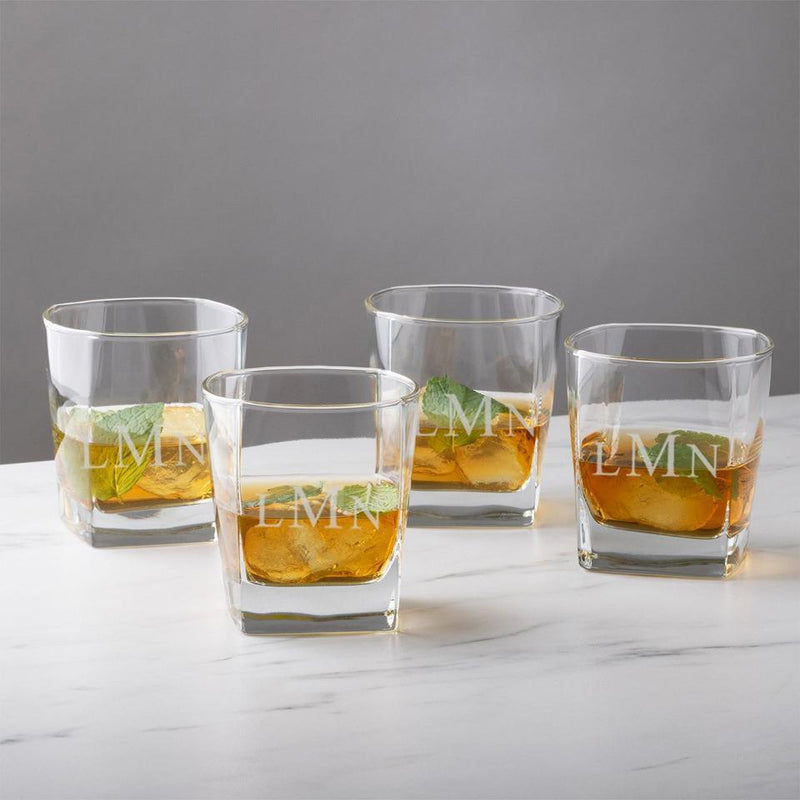 Personalized Square Cocktail Glass - - Completeful