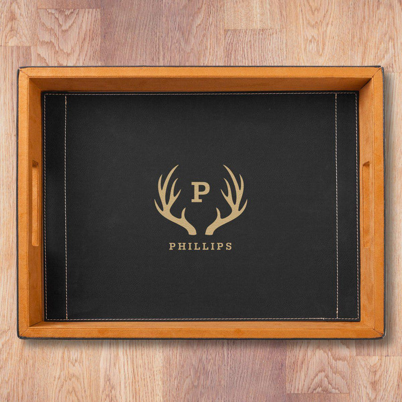 Personalized Serving Tray - Black