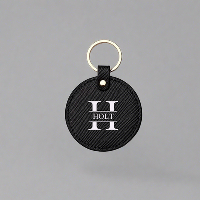 Personalized Circle Leather Bag Tags
