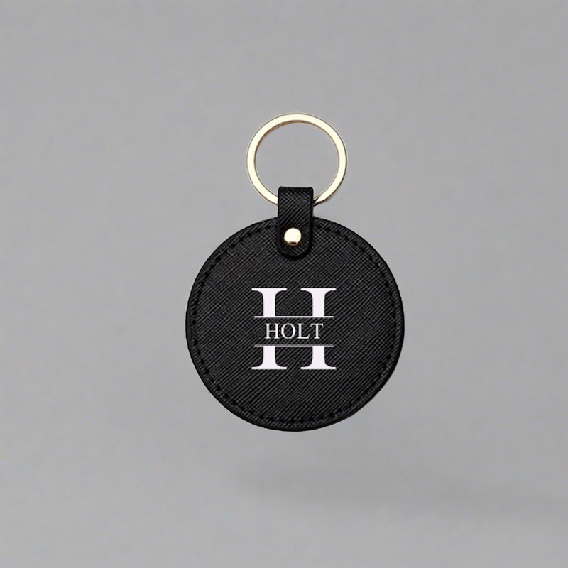 Personalized Circle Leather Bag Tags