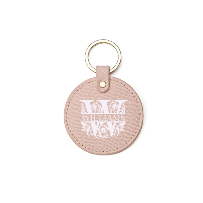 Personalized Circle Leather Bag Tags