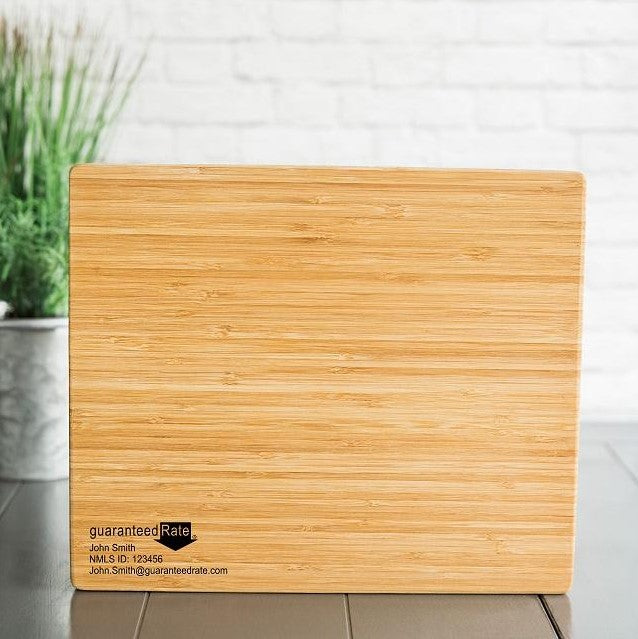 Guaranteed Rate - Personalized Cutting Board 11x13 Bamboo