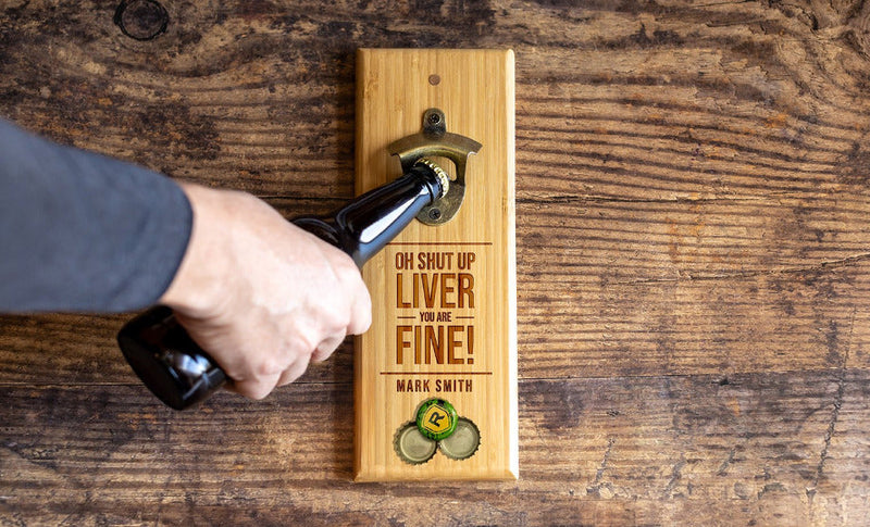 Personalized Magnetic Wall-Mounted Bottle Openers