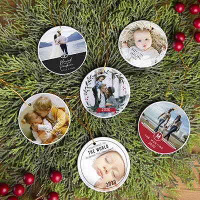 Personalized Photo Porcelain Christmas Ornaments -  - Qualtry