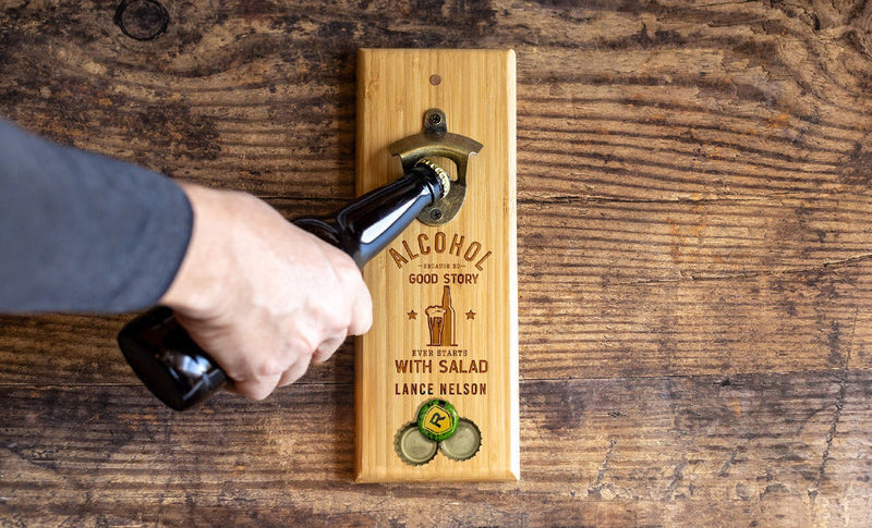 Personalized Magnetic Wall-Mounted Bottle Openers
