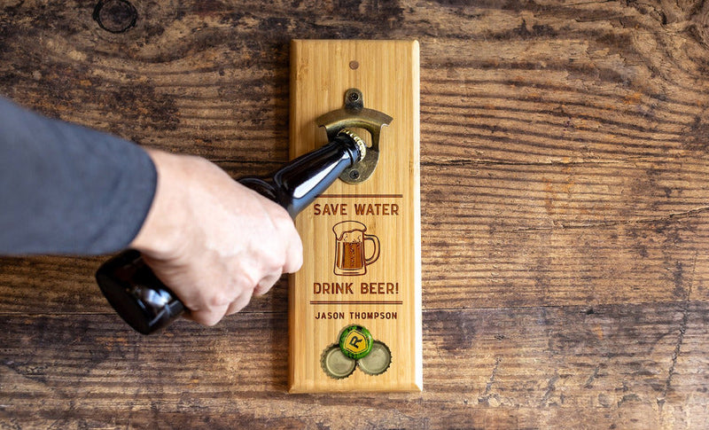Personalized Magnetic Wall-Mounted Bottle Openers