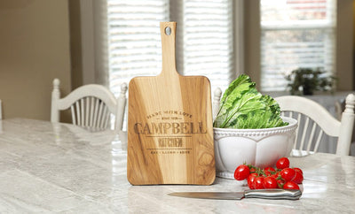 Personalized Hickory Keystone Handled Cutting Boards