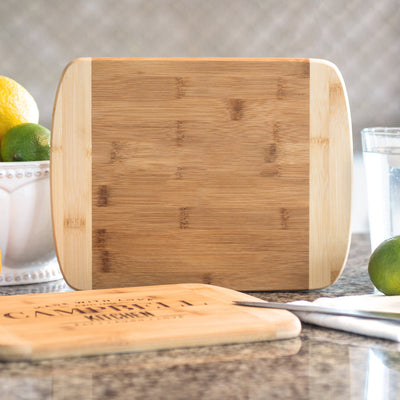 Personalized 8.5x11 Two Tone Cutting Board (Rounded Edge)