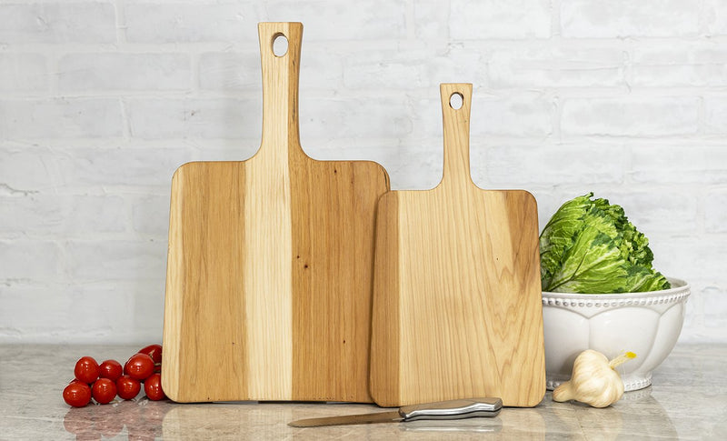 Personalized Hickory Keystone Handled Cutting Boards