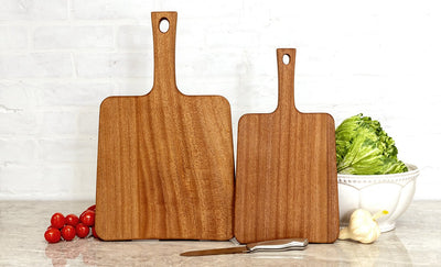 Personalized Mahogany Keystone Handled Cutting Boards