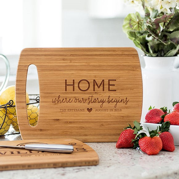 Personalized Medium Easy Carry Cutting Board - Modern Collection