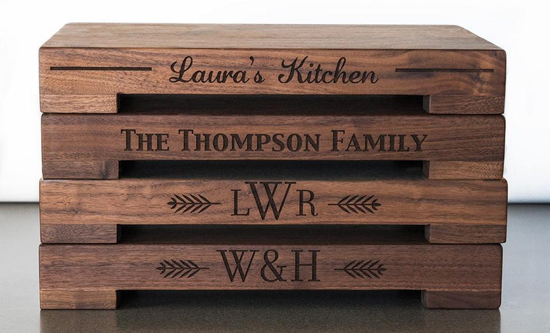 Personalized Walnut Butcher Blocks