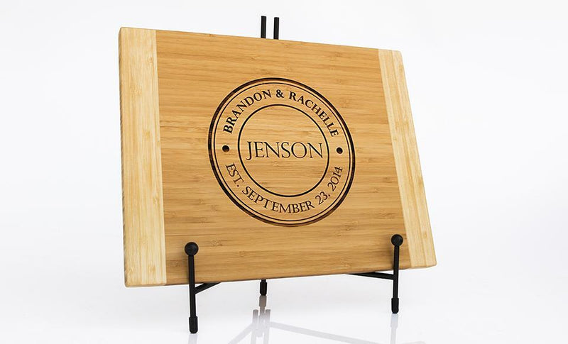 11x14 Two Tone Bamboo Cutting Board (Square Edge)