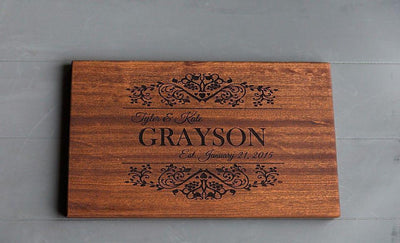 Canzell - Personalized Beautiful Large 11x17 Mahogany Boards