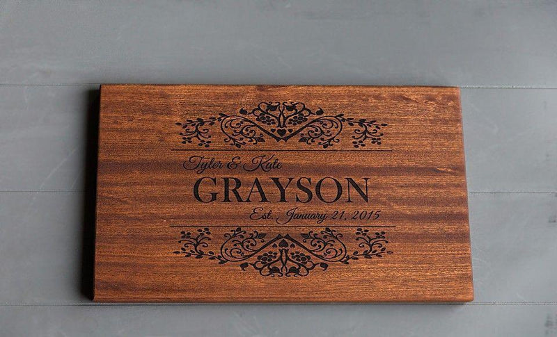 Canzell - Personalized Beautiful Large 11x17 Mahogany Boards
