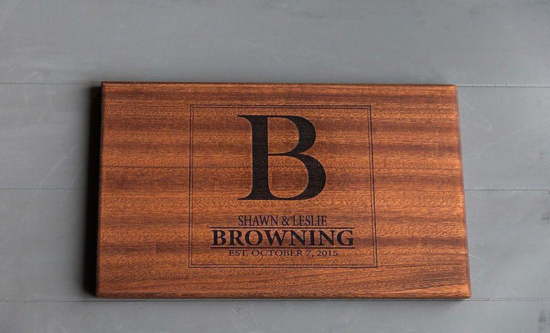 Canzell - Personalized Beautiful Large 11x17 Mahogany Boards