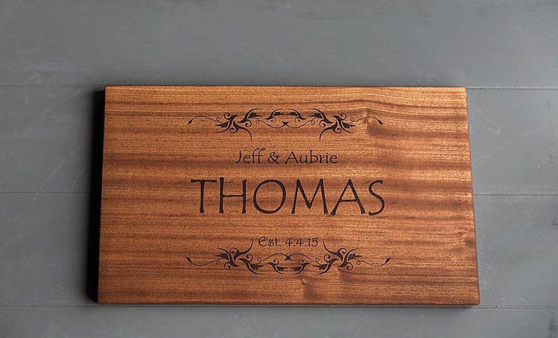 Canzell - Personalized Beautiful Large 11x17 Mahogany Boards