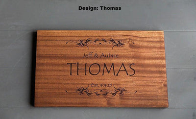 First Colony Mortgage Personalized Beautiful 11x17 Mahogany Boards