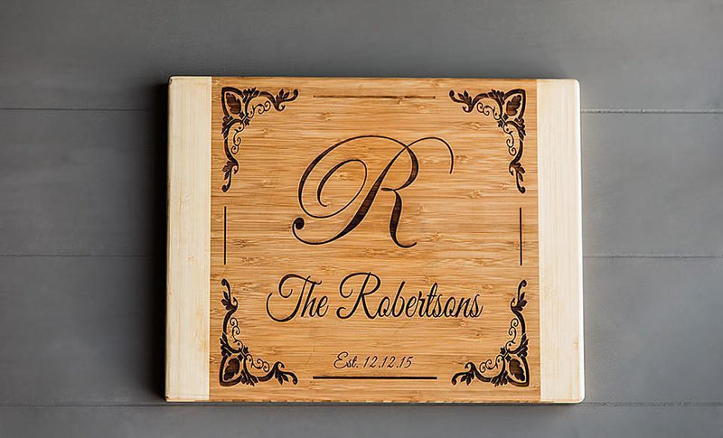 11x14 Two Tone Bamboo Cutting Board (Square Edge)