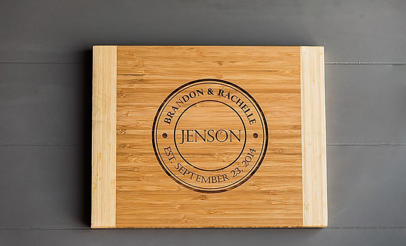 11x14 Two Tone Bamboo Cutting Board (Square Edge)