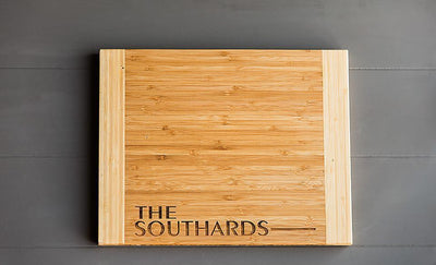 11x14 Two Tone Bamboo Cutting Board (Square Edge)