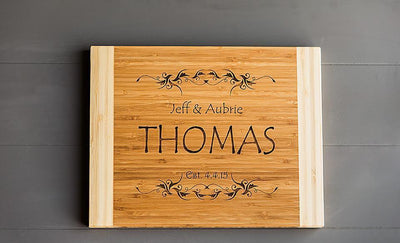 11x14 Bamboo Cutting Board & Set of 4 Bamboo Coasters