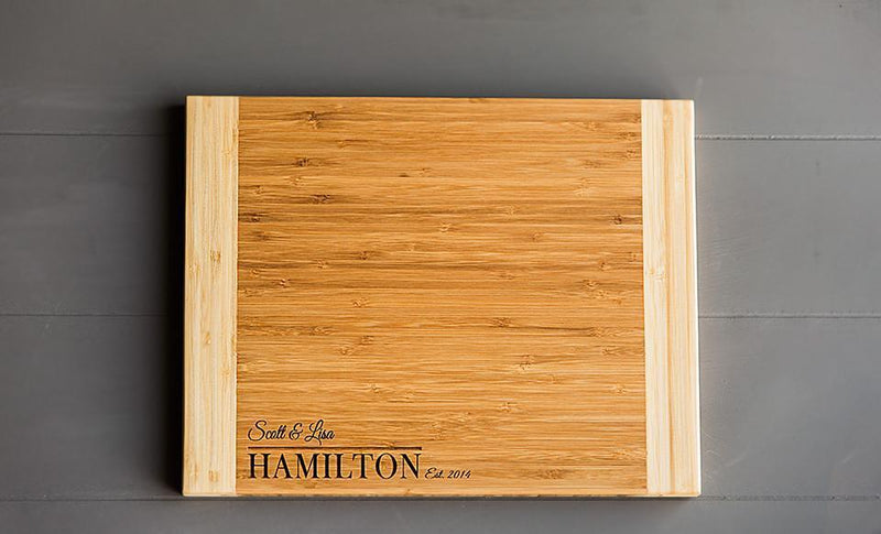 11x14 Two Tone Bamboo Cutting Board (Square Edge)