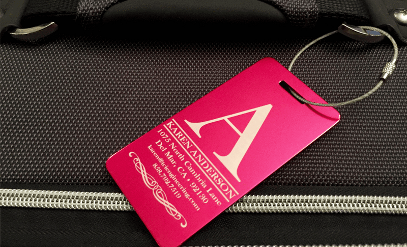 Personalized Aluminum Luggage Tags - Qualtry