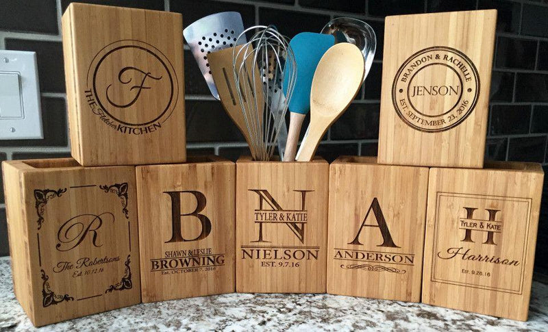 Guaranteed Rate - Bamboo Utensil Holder