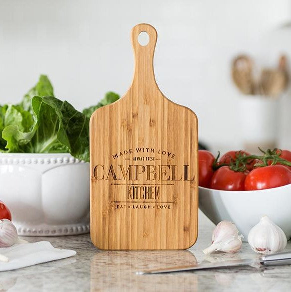 Guild Mortgage - Personalized Small Handled Bamboo Serving Boards - Modern Collection