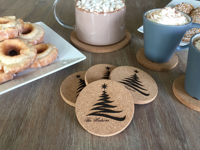 Thick Cork Coasters - Set of 4