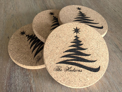 Thick Cork Coasters - Set of 4