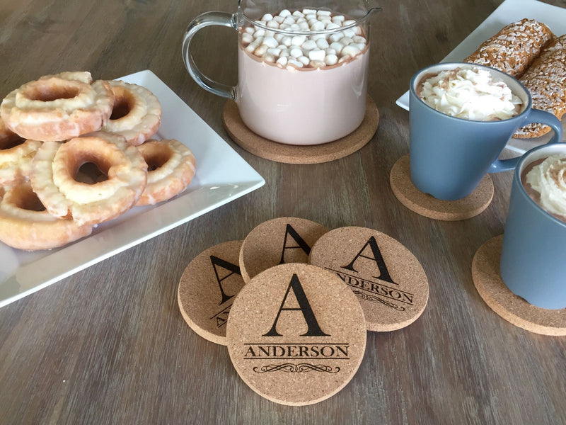 Thick Cork Coasters - Set of 4