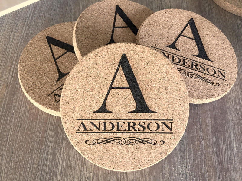 Thick Cork Coasters - Set of 4