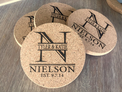 Thick Cork Coasters - Set of 4