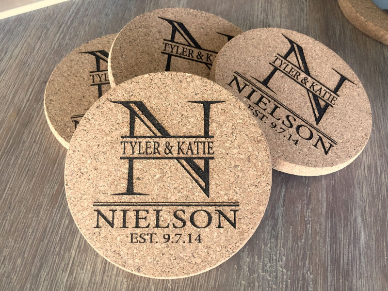 Thick Cork Coasters - Set of 4