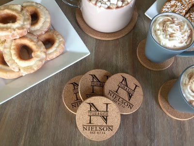 Thick Cork Coasters - Set of 4