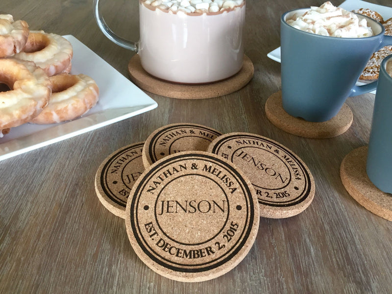 Thick Cork Coasters - Set of 4
