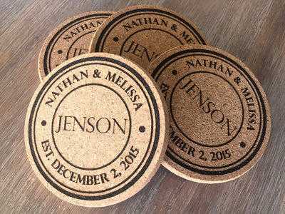 Thick Cork Coasters - Set of 4