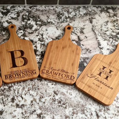 Re/Max Prestige Personalized Handled Bamboo Serving Boards - Free Shipping
