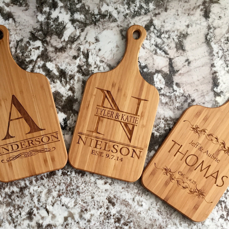 Re/Max Prestige Personalized Handled Bamboo Serving Boards - Free Shipping