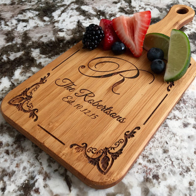 Re/Max Prestige Personalized Handled Bamboo Serving Boards - Free Shipping