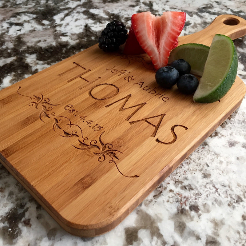 Re/Max Prestige Personalized Handled Bamboo Serving Boards - Free Shipping
